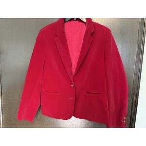 Red Velvet Vintage Women's Blazer | Size 12